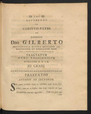 Praefatio Autoris ad Lectorem