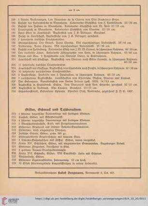 Silber, Schmuck und Taschenuhren