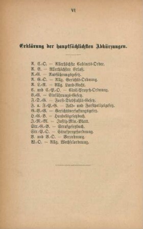 Erklärung der hauptsächlichsten Abkürzungen.
