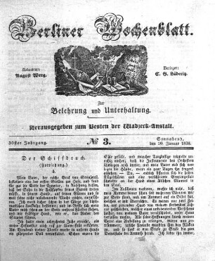 No. 3, Sonnabend, den 20. Januar 1838.