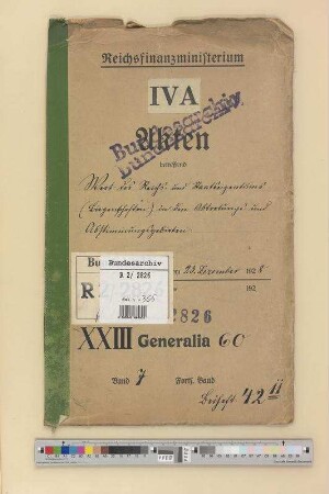 Wert des Reichs- und Staatseigentums in den Abtretungs- und Abstimmungsgebieten: Bd. 7