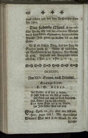 DCXXXIV. Am XXV. Sonnt. nach Trinitat. Evangelium.