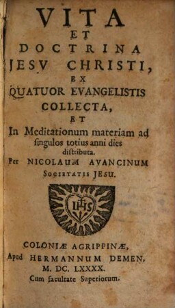 Vita et doctrina Jesu Christi