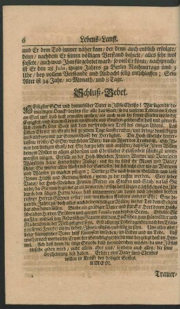 Schluß-Gebet.
