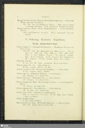V. Ordnung. Rodentia. Nagethiere