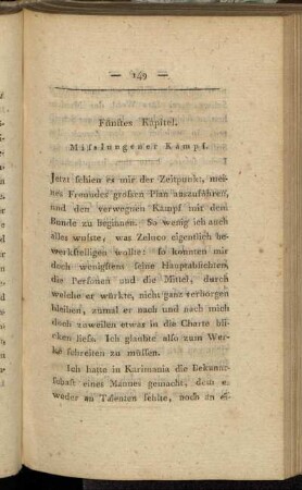 Fünftes Kapitel. Misslungener Kampf.