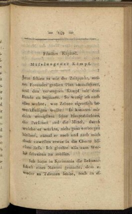 Fünftes Kapitel. Misslungener Kampf.
