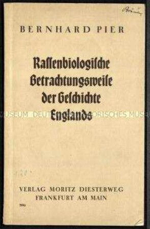 Nationalsozialistische Schrift mit einer Betrachtung zur Genese der britischen Bevölkerungsstruktur