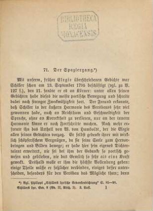 Schillers lyrische Gedichte, 4. Die lyrischen Gedichte der dritten Periode