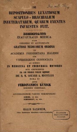 De repositionibus luxationum scapulobrachialium inveteratarum, quarum eventus infaustus fuit : Diss. inaug. med.