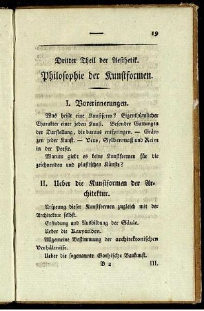 Dritter Theil der Aesthetik. Philosophie der Kunstformen.