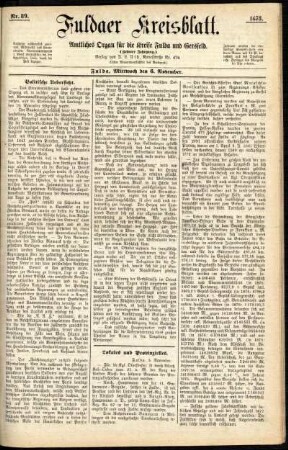 Ausgabe vom Mittwoch, den 06. November 1878.