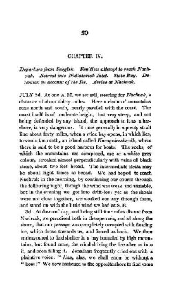 CHAPTER IV. - Departure from Saeglek. Fruitless attempt to reach Nachvak. Retreat into Nullatatok Inlet.