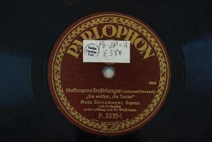 Hoffmanns Erzählungen : "Sie entfloh, die Taube" / (Jacques Offenbach)