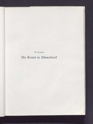 III. Kapitel Die Kunst in Düsseldorf