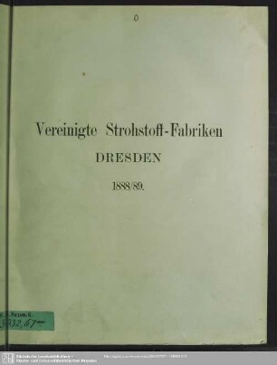 1888/89: Geschäfts-Bericht : über das ... Geschäftsjahr vom ..