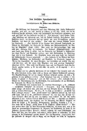Zum deutschen Sprachunterricht : (Fortsetzung)