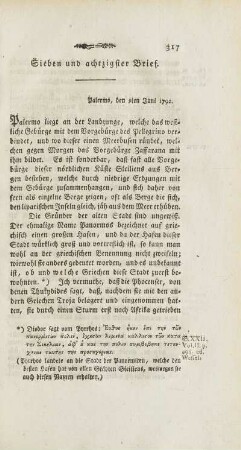 Sieben und achtzigster Brief