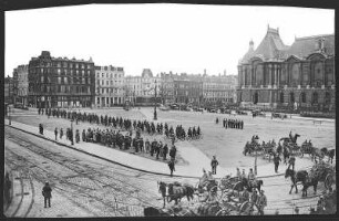 Lille. 2. K.S. Jäg.-Bat. No. 13 - Parade in Lille Dezember 1914