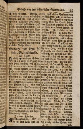 35-45, Gebethe vor dem oeffentl. Gottesdienste; ...