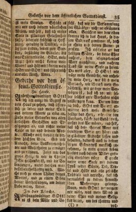35-45, Gebethe vor dem oeffentl. Gottesdienste; ...