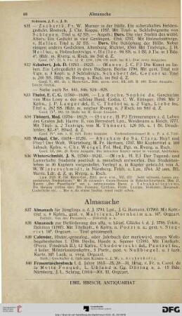 Almanache (Nr. 837-940)