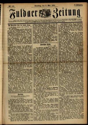 Ausgabe vom Samstag, den 09. Mai 1891.