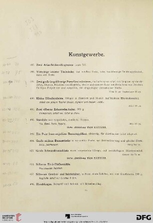 Kunstgewerbe (Nr. 487-644)