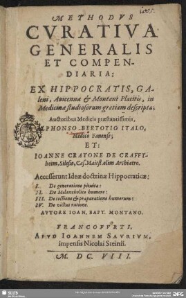 Methodus curativa generalis et compendiaria