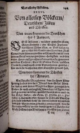 XXXVI. Von allerley Völckern/ Deutschen/ Jüden und Türcken