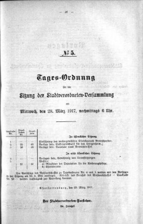 Tages-Ordnung No. 5 (25-29), 28. März 1917