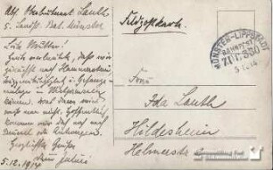 Julius Lauth an seine Ehefrau am 05.12.1914 (3.2012.1801)