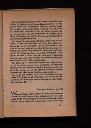 Lawinen donnern zu Tal
