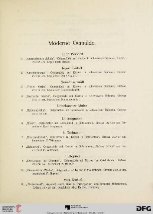 Moderne Gemälde (Nr. 1-176)