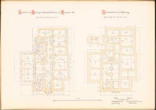 Amtsgericht, Kempen: Grundrisse KG und Fundamente 1:100