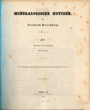 Mineralogische Notizen, 7