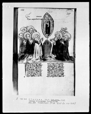 Auszug biblischer Geschichten — Himmelfahrt Christi, Folio 307recto