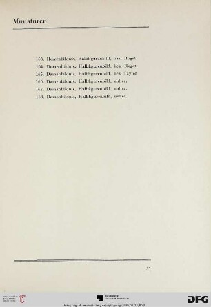 Miniaturen (Nr. 163-168)