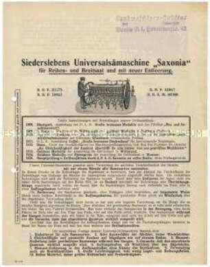 Universal-Sämaschine "Saxonia"