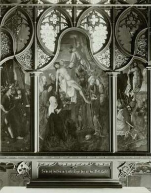 Altar mit Kreuztragung, Kreuzabnahme und Auferstehung