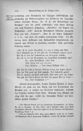 Galavorstellung am 18. October 1870.