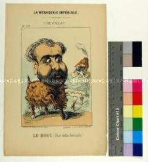 Karikatur auf Henri Chevreau aus der Serie "La Ménagerie Impériale"