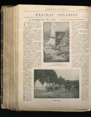 La disciplina del "boy scout". : Un artículo del creador de esta institución.