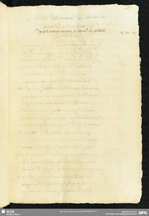 [Text 4, Kapitel 4:] Al Signor Auuocatio Gio. Antonio Moraldi [1637-1709] Romano