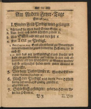 Am Andern Feyer-Tage