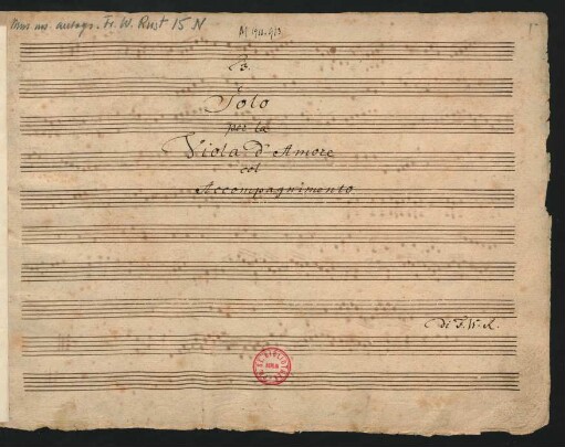 Sonaten; vla d'amore, cemb; G-Dur; CzaR 93