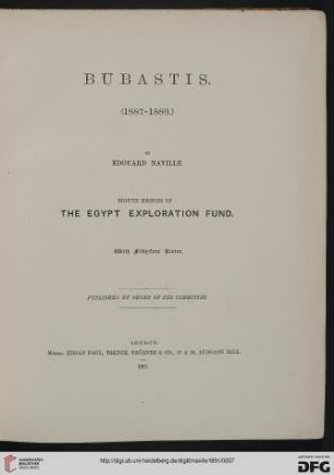 Bubastis : (1887 - 1889)