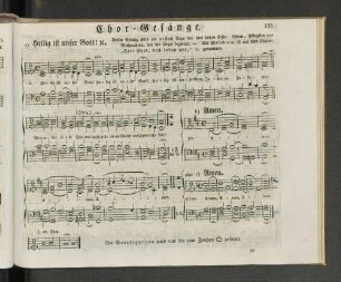 Chor-Gesänge. a) Heilig ist unser Gott! a. ...