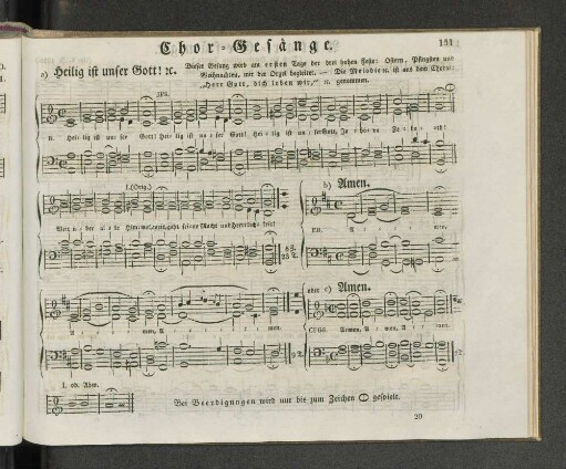 Chor-Gesänge. a) Heilig ist unser Gott! a. ...
