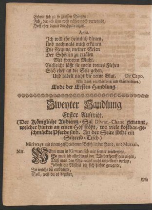 Zweyter Handlung Erster - Vierzehnter Auftritt